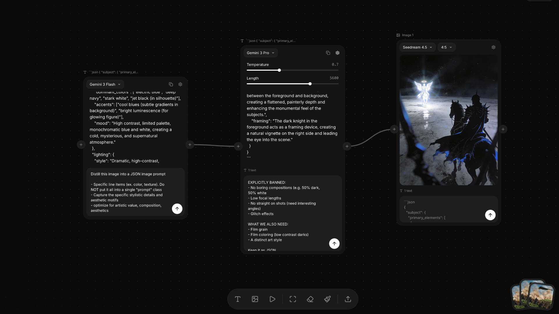 Node Studio AI workflow canvas